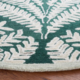 Safavieh Capri 5'-0" x 5'-0" Rug in Dark Green / Ivory