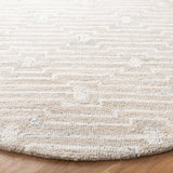 Safavieh Micro-Loop 5'-0" x 5'-0" Rug in Light Grey / Ivory