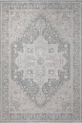 Dynamic Rugs Lara 14628 Power Loomed Traditional Ivory/Grey Rug - Rectangular