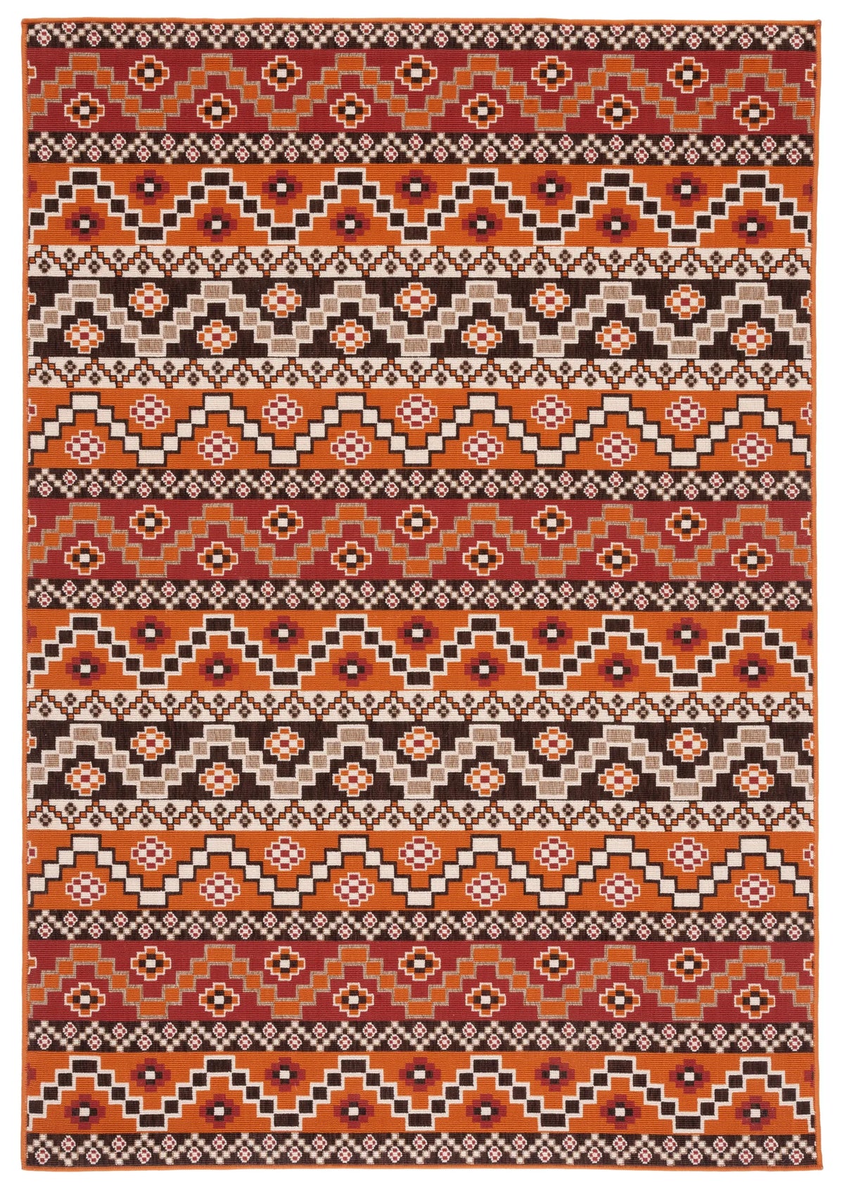 Safavieh Veranda 4'-0" x 5'-7" Rug in Rust / Red