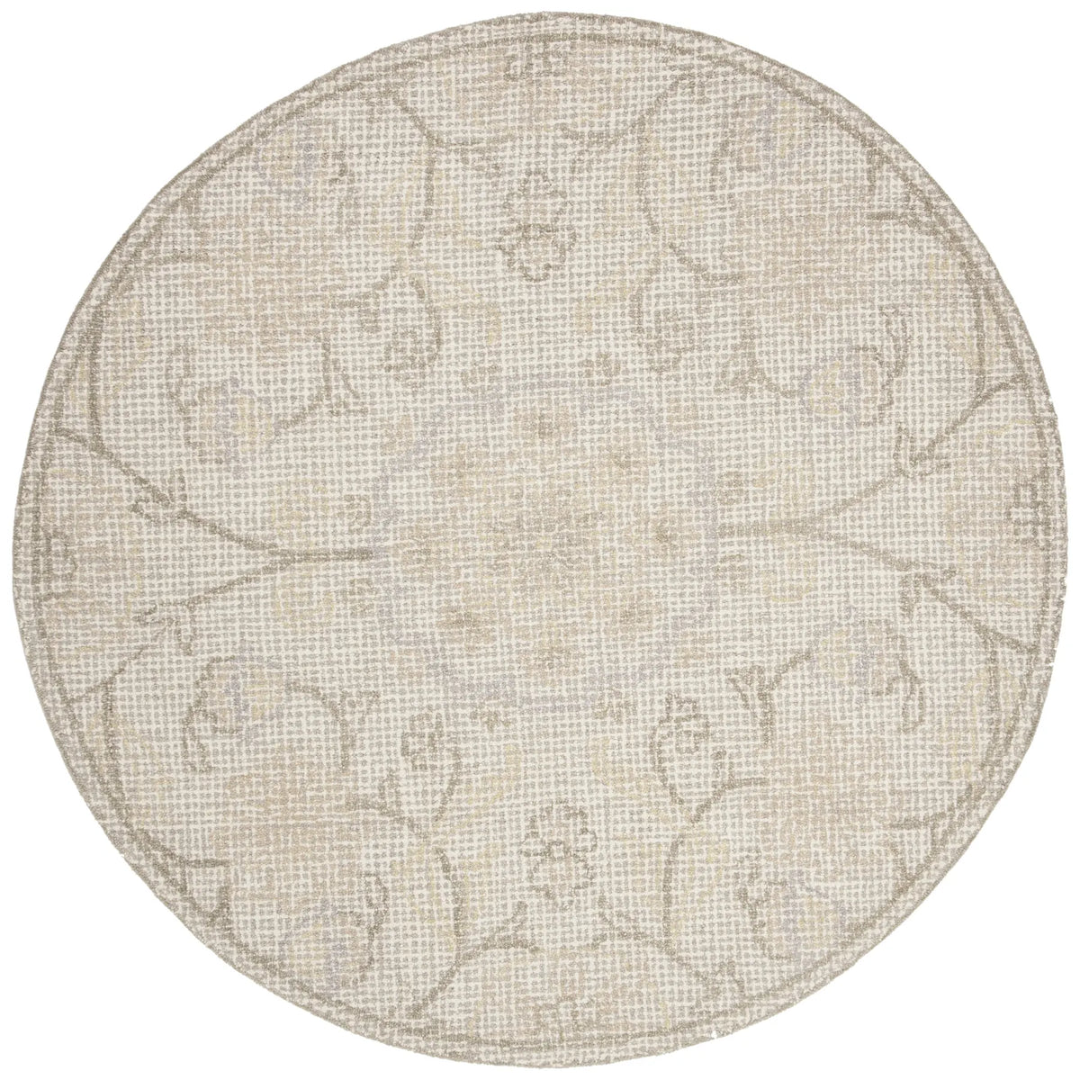 Safavieh Abstract 6'-0" x 6'-0" Rug in Light Grey / Ivory