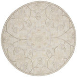 Safavieh Abstract 6'-0" x 6'-0" Rug in Light Grey / Ivory
