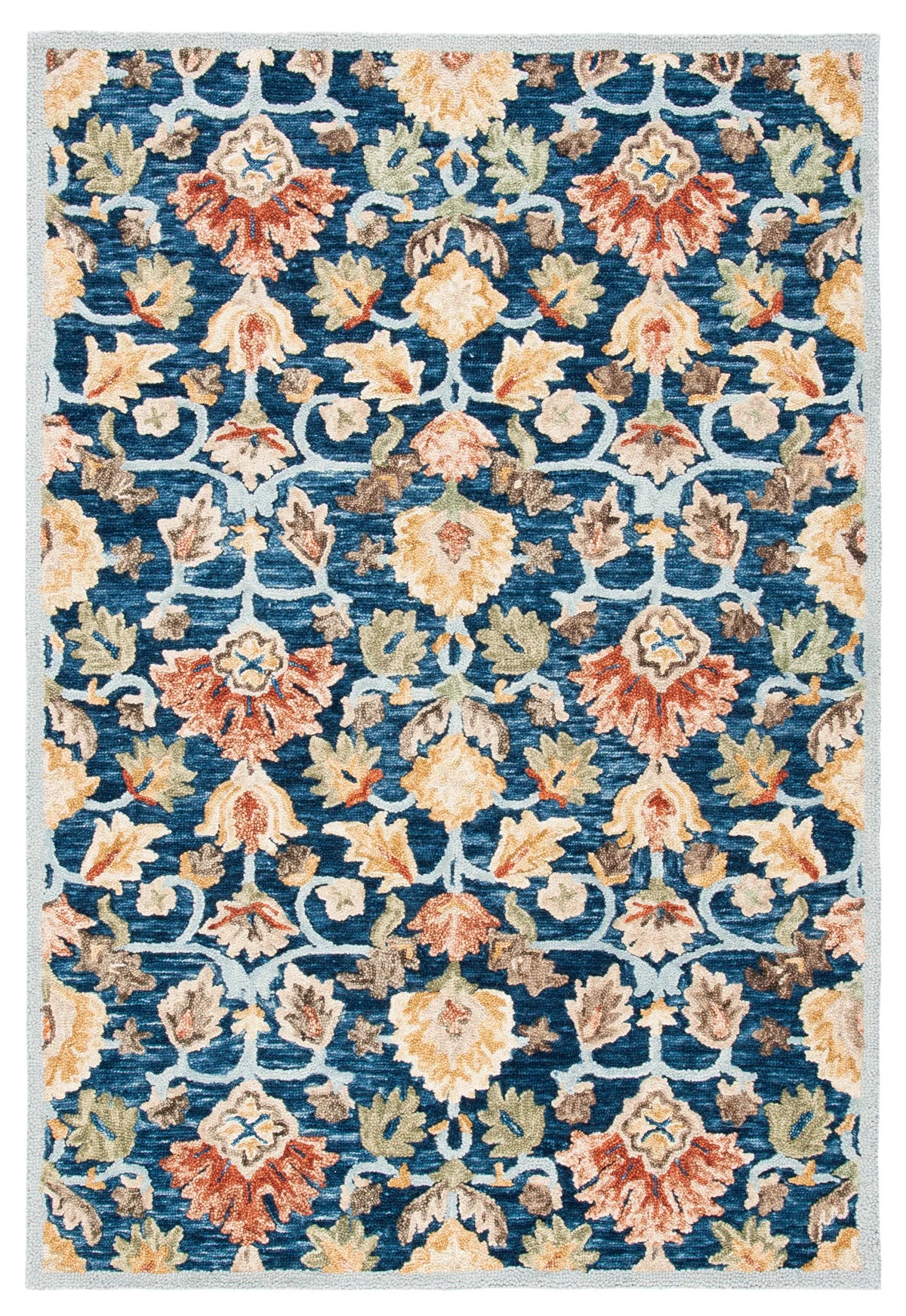 Safavieh Metro 4'-0" x 6'-0" Rug in Blue / Orange