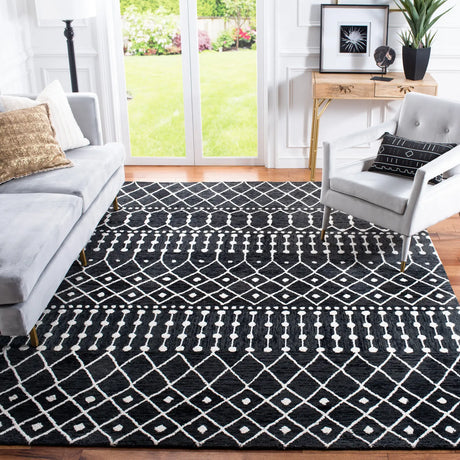 Safavieh Blossom 10'-0" x 14'-0" Rug in Black / Ivory