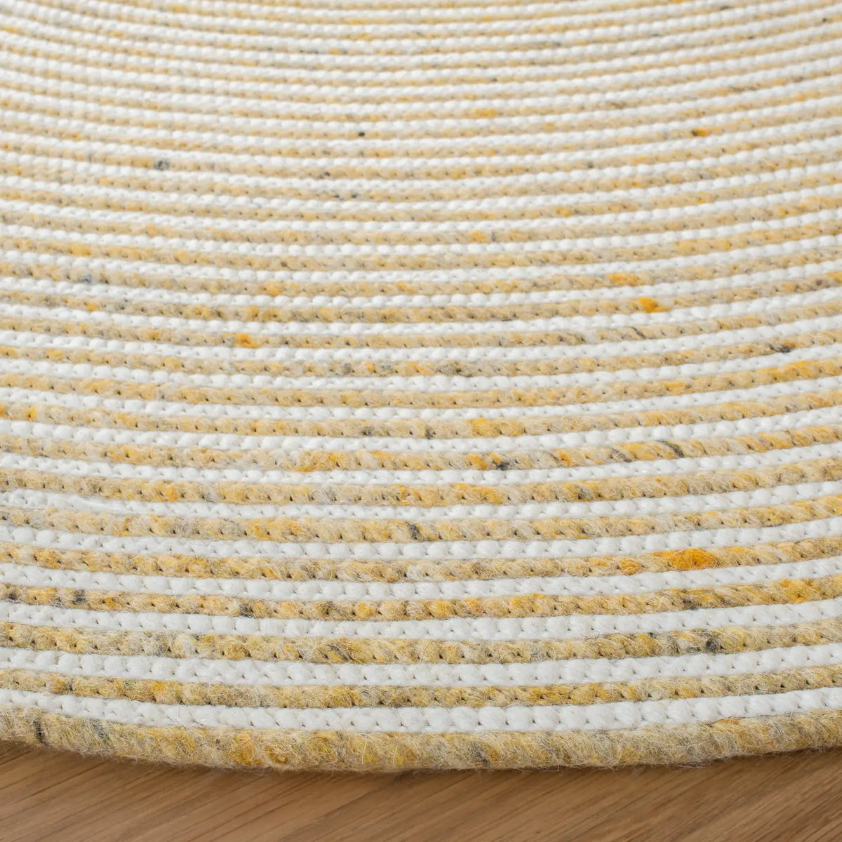 Safavieh Braided 5'-0" x 5'-0" Rug in Gold / Ivory