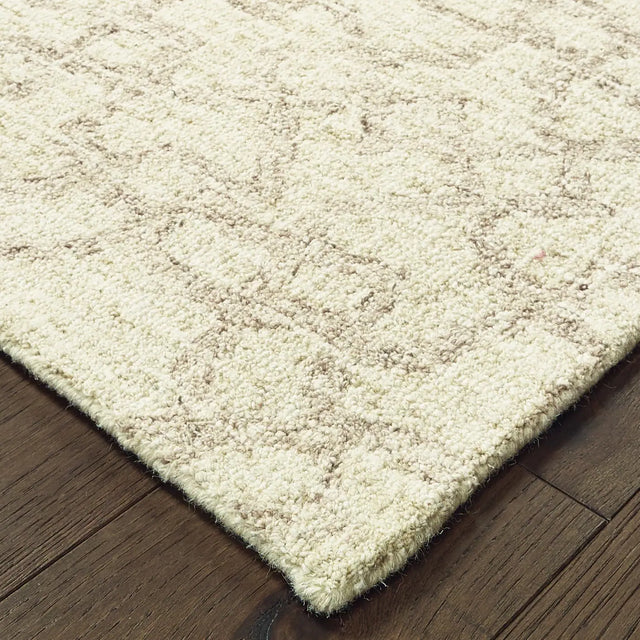 Oriental Weavers Sphinx Tallavera 55608 Tan / Ivory Rugs - corner detail