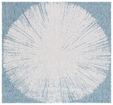 Safavieh Courtyard 6'-7" x 6'-7" Rug in Beige / Aqua
