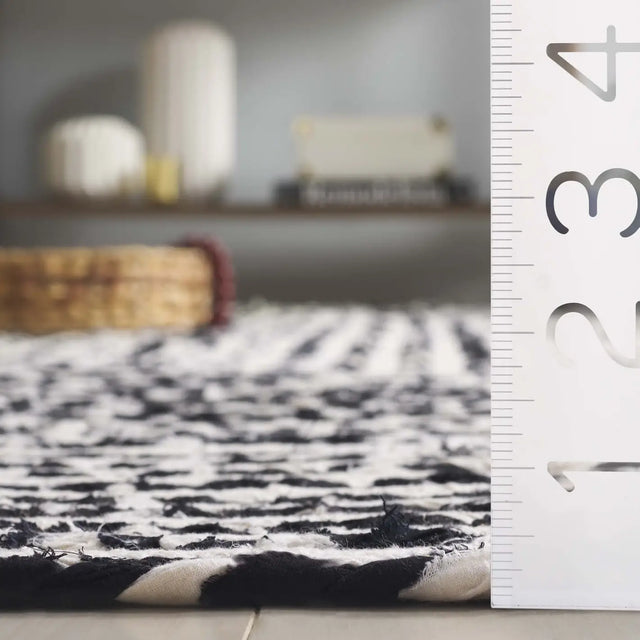 Safavieh Braided 4'-0" x 6'-0" Rug in Black / Ivory