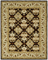 Safavieh Heritage 9'-6" x 13'-6" Rug in Espresso / Ivory
