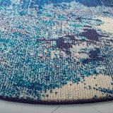 Safavieh Madison 6'-7" x 6'-7" Rug in Navy / Ivory
