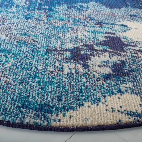Safavieh Madison 6'-7" x 6'-7" Rug in Navy / Ivory