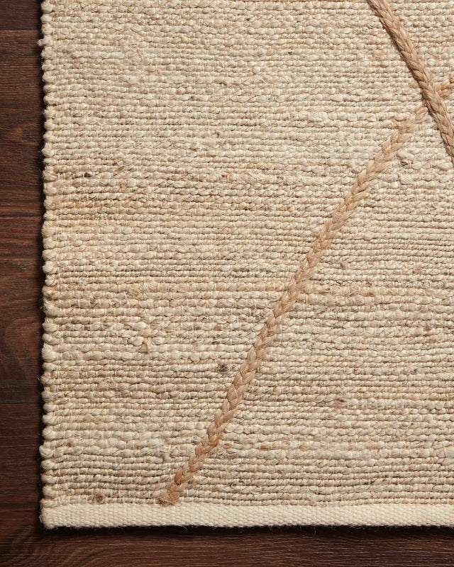 Loloi Bodhi Bod-01 Ivory/Natural Rugs - corner on wood