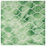 Safavieh Dip Dye 7'-0" x 7'-0" Rug in Green / Ivory