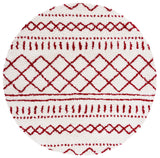 Safavieh Arizona Shag 6'-7" x 6'-7" Rug in Ivory / Red