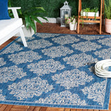 Safavieh Courtyard 5'-3" x 7'-7" Rug in Navy / Grey
