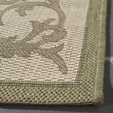Safavieh Courtyard 4'-0" x 5'-7" Rug in Natural / Olive