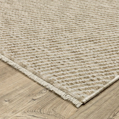 Oriental Weavers Sphinx ECHO ECH10 Beige Geometric Rugs - corner detail