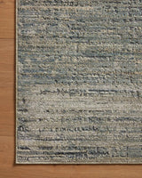 Loloi Arden Ard-03 Lagoon/Sage Rug - corner on wood