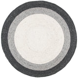 Safavieh Braided 5'-0" x 5'-0" Rug in Grey / Ivory