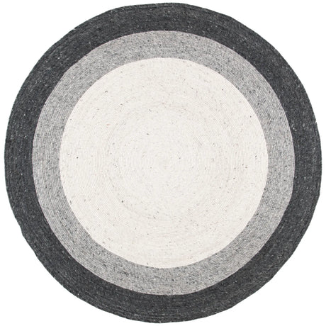 Safavieh Braided 5'-0" x 5'-0" Rug in Grey / Ivory