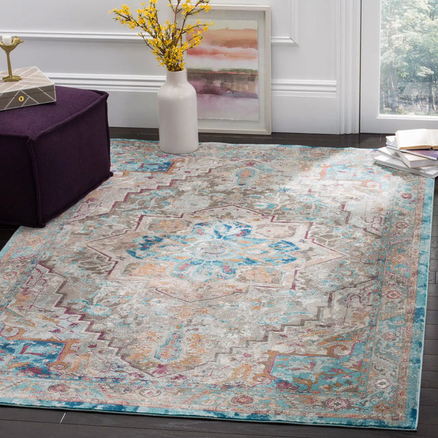 Safavieh Aria 4'-0" x 6'-0" Rug in Beige / Blue