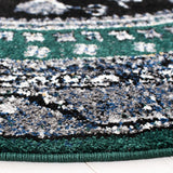 Safavieh Vintage Hamadan 6'-7" x 6'-7" Rug in Green / Black