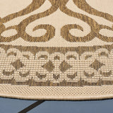 Safavieh Courtyard 6'-7" x 6'-7" Rug in Natural / Brown