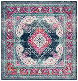 Safavieh Evoke 6'-7" x 6'-7" Rug in Navy / Fuchsia