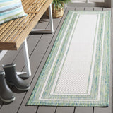 Safavieh Courtyard 2'-3" x 6'-7" Rug in Ivory / Green