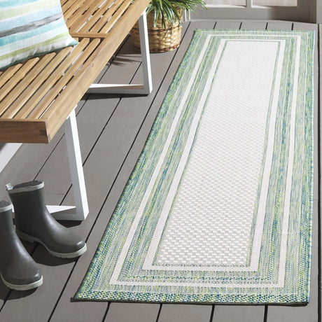 Safavieh Courtyard 2'-3" x 6'-7" Rug in Ivory / Green