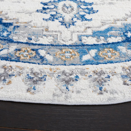 Safavieh Shivan 100 6'-7" x 6'-7" Rug in Ivory / Blue