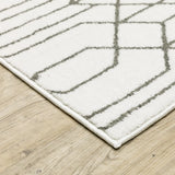 Oriental Weavers Montecito 4158W White/ Grey Rug - corner detail