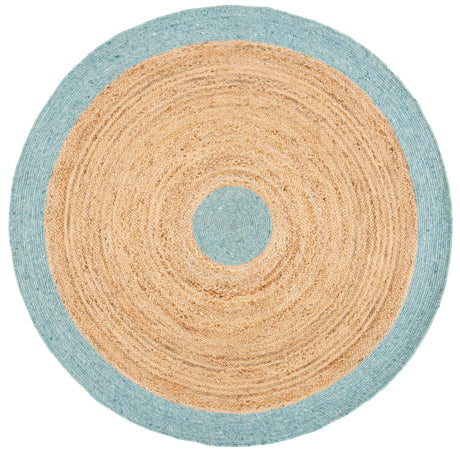 Safavieh Braided 5'-0" x 5'-0" Rug in Blue / Natural