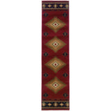 Oriental Weavers Sphinx Hudson 087k1 Red / Green Rugs - runner