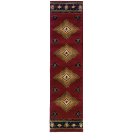 Oriental Weavers Sphinx Hudson 087k1 Red / Green Rugs - runner