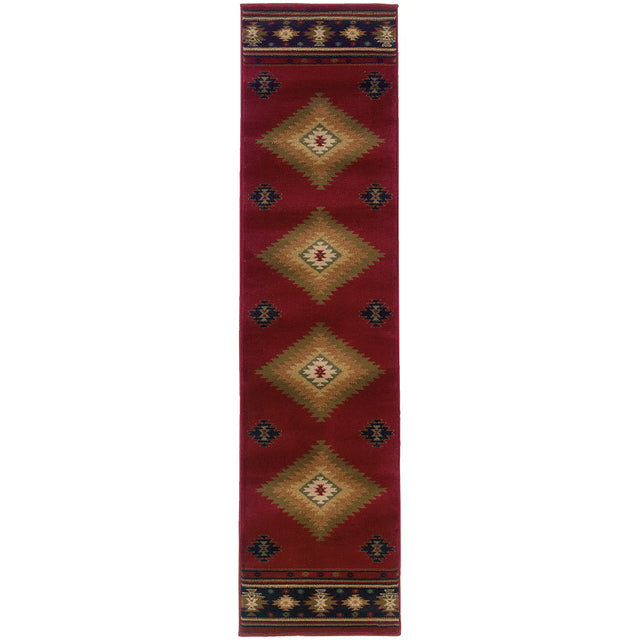 Oriental Weavers Sphinx Hudson 087k1 Red / Green Rugs - runner