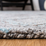 Safavieh Abstract 4'-0" x 6'-0" Rug in Grey / Turquoise