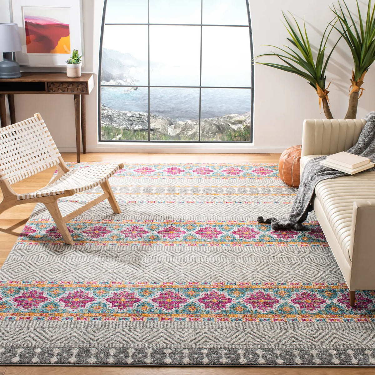 Safavieh Madison 700 10'-0" x 14'-0" Rug in Grey / Ivory