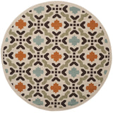 Safavieh Veranda 6'-7" x 6'-7" Rug in Cream / Terracotta