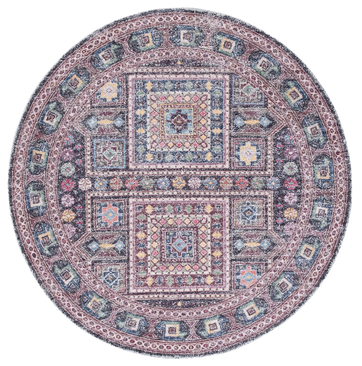 Safavieh Classic Vintage 6'-0" x 6'-0" Rug in Rust / Green