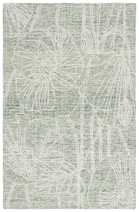 Safavieh Metro 4'-0" x 6'-0" Rug in Green / Ivory