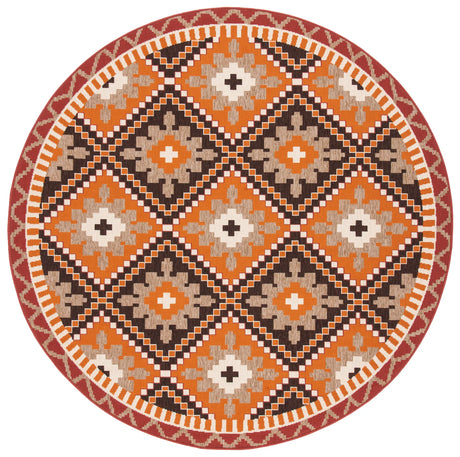 Safavieh Veranda 5'-3" x 5'-3" Rug in Rust / Red