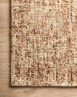 Loloi Harlow Hlo-01 Rust/Charcoal Rugs - corner on wood