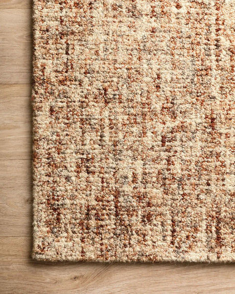 Loloi Harlow Hlo-01 Rust/Charcoal Rugs - corner on wood