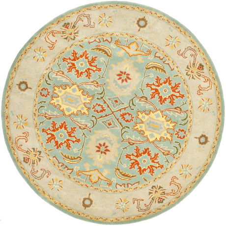 Safavieh Heritage 6'-0" x 6'-0" Rug in Light Blue / Ivory