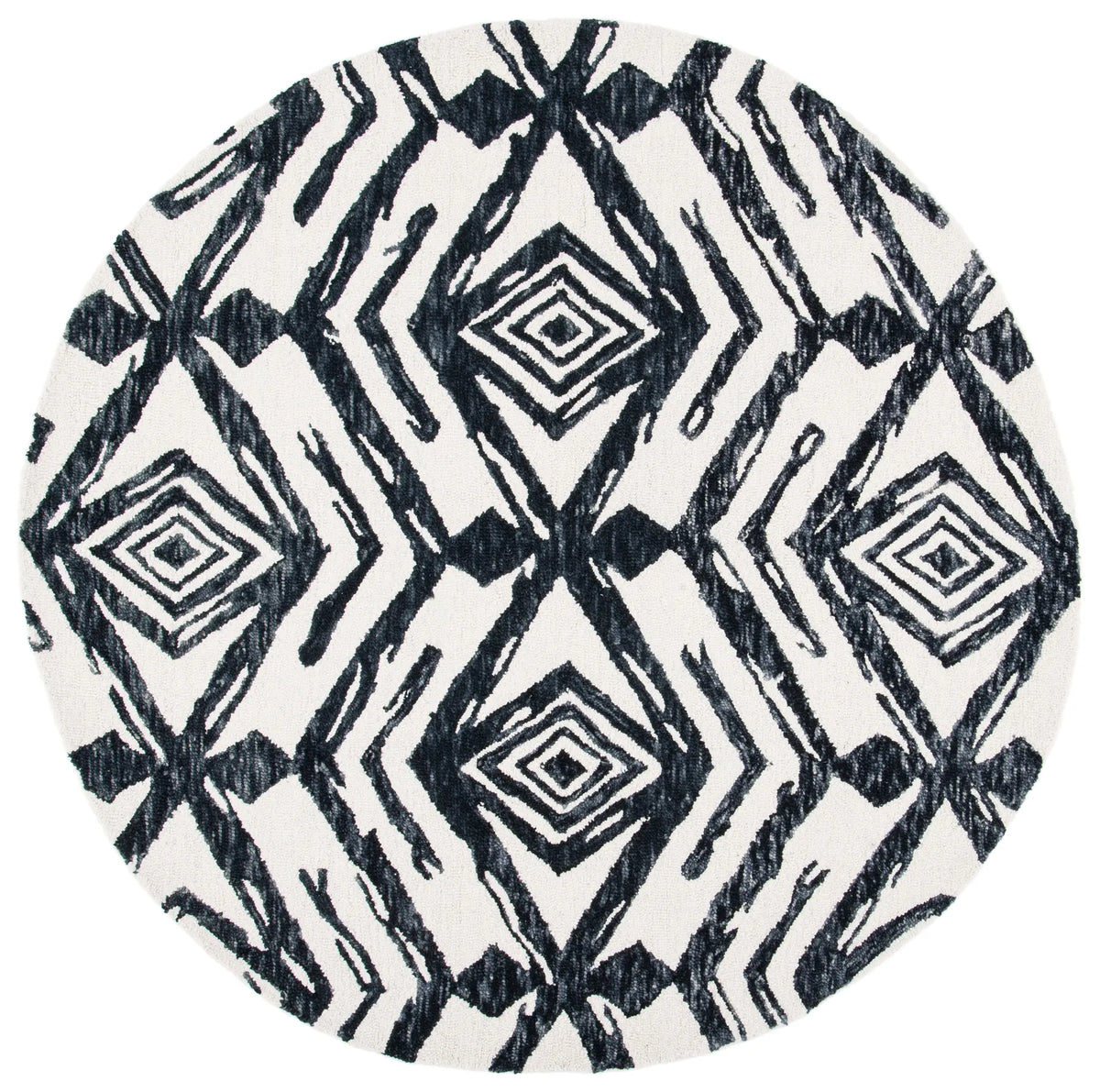 Safavieh Metro 6'-0" x 6'-0" Rug in Black / Ivory