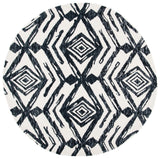 Safavieh Metro 6'-0" x 6'-0" Rug in Black / Ivory