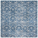 Safavieh Brentwood 6'-7" x 6'-7" Rug in Navy / Light Grey