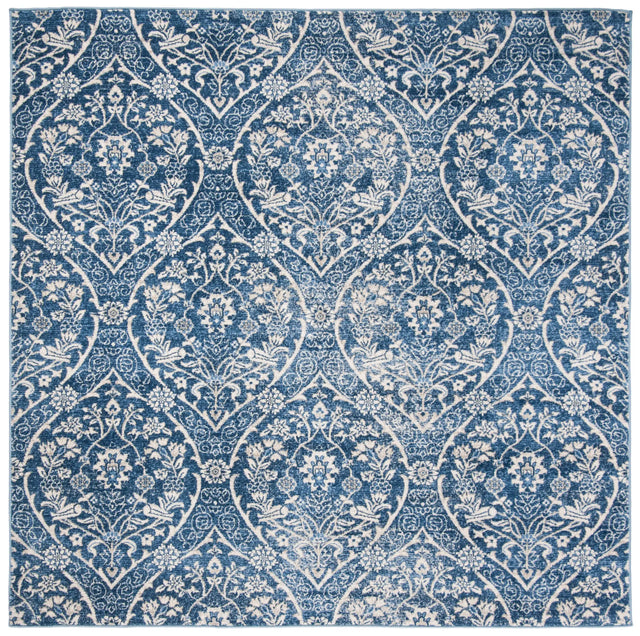 Safavieh Brentwood 6'-7" x 6'-7" Rug in Navy / Light Grey