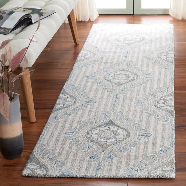 Safavieh Pine 2'-3" x 8'-0" Rug in Light Grey / Blue